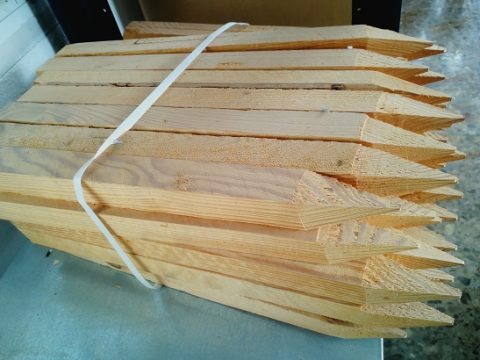 Wooden stakes