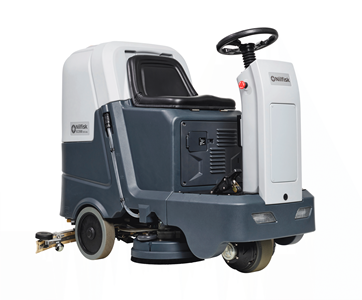 Ride-on scrubber driers