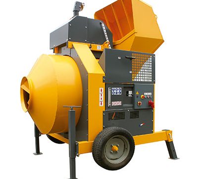 Self-loading concrete mixers