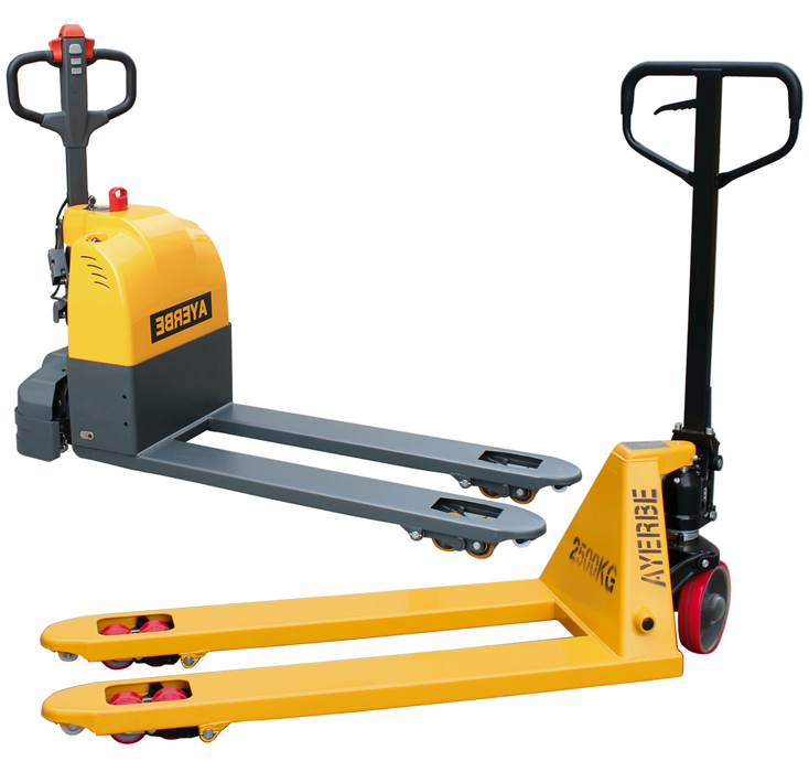 Manual and electric pallet trucks